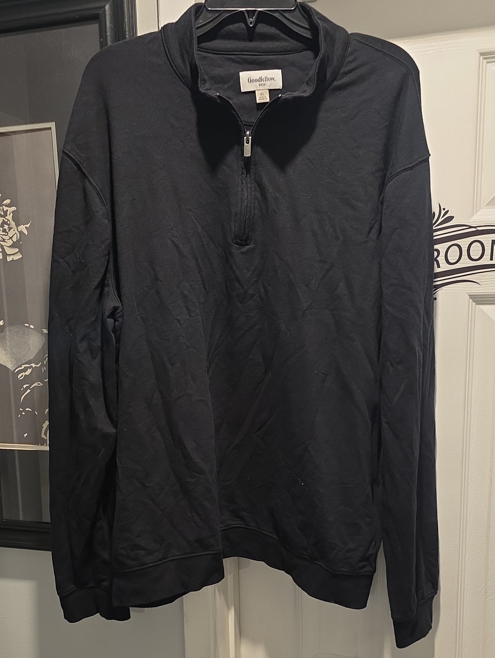 Goodfellow & Co Men’s Black Half-Zip Pullover Sweatshirt